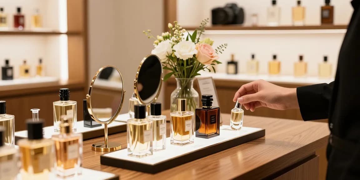 Ervaar de luxe van vulcan feu parfum in een stijlvolle parfumboutique.