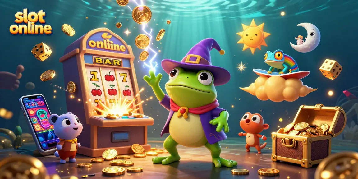 Menangkan slot online dengan permainan meriah bersama pesulap katak dan chameleon pelangi.