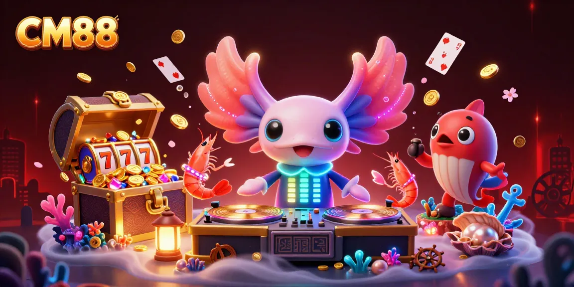 Experience vibrant gaming action with CM88 in an energetic underwater casino scene.