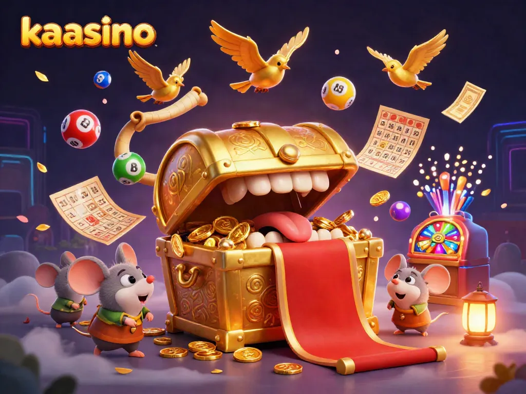 Kaasino offers an exciting array of games and bonuses, attracting adventurer mice with golden treasures.