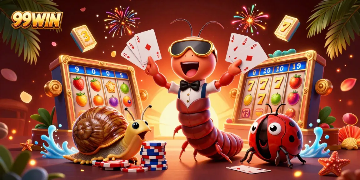 Experience thrilling wins at 99WIN's vibrant casino with captivating games and lively characters