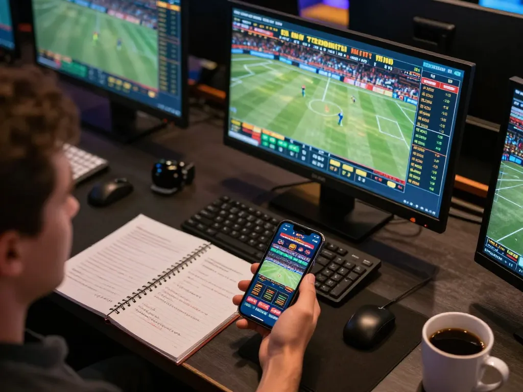 Place bets on LC88 while enjoying a lively sports betting atmosphere with screens displaying live events