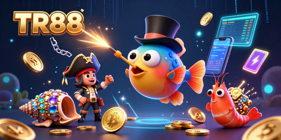Experience thrilling wins at TR88 with a dynamic undersea treasure hunt featuring glowing crypto coins.
