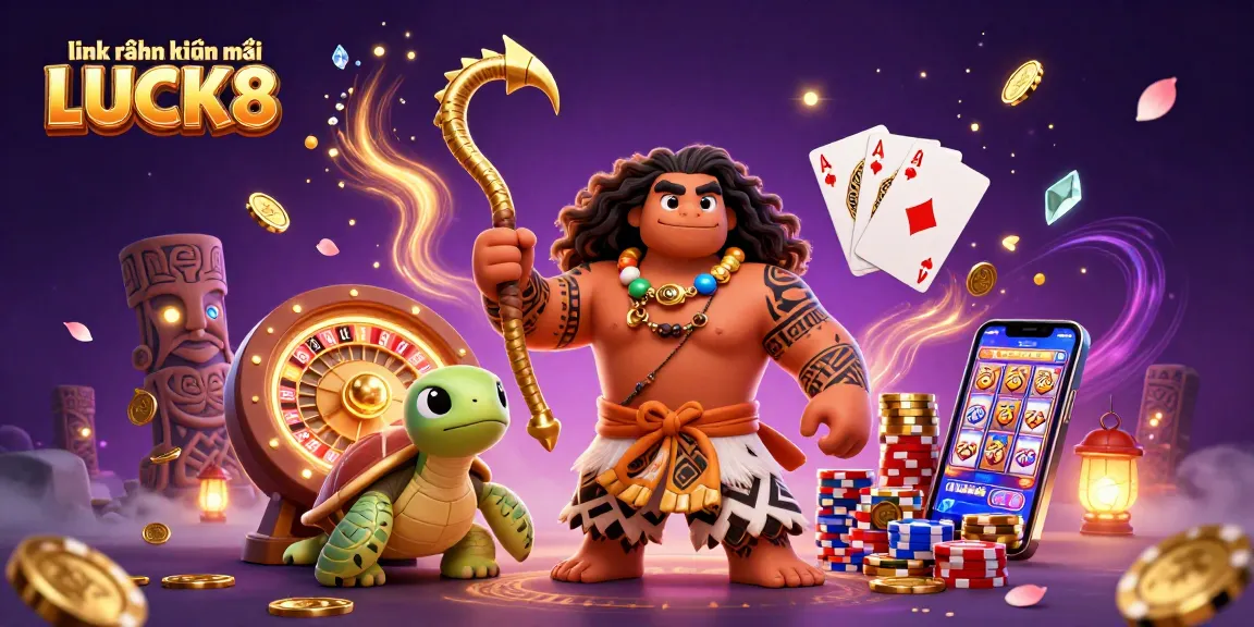 Capture the excitement with link nhận khuyến mãi LUCK8 featuring vibrant gaming elements and charismatic characters.