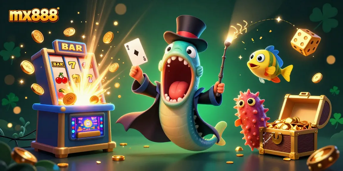 Experience the excitement of mx888 with vibrant 3D casino games and characters in action.