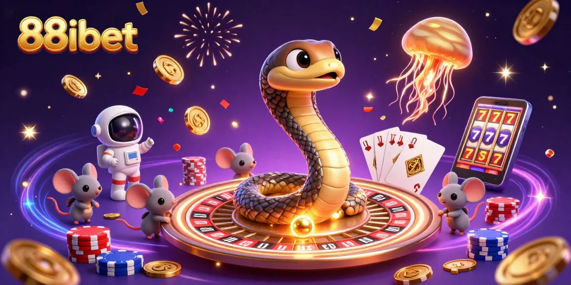 Experience thrilling betting at 88ibet with an engaging cosmic casino illustration