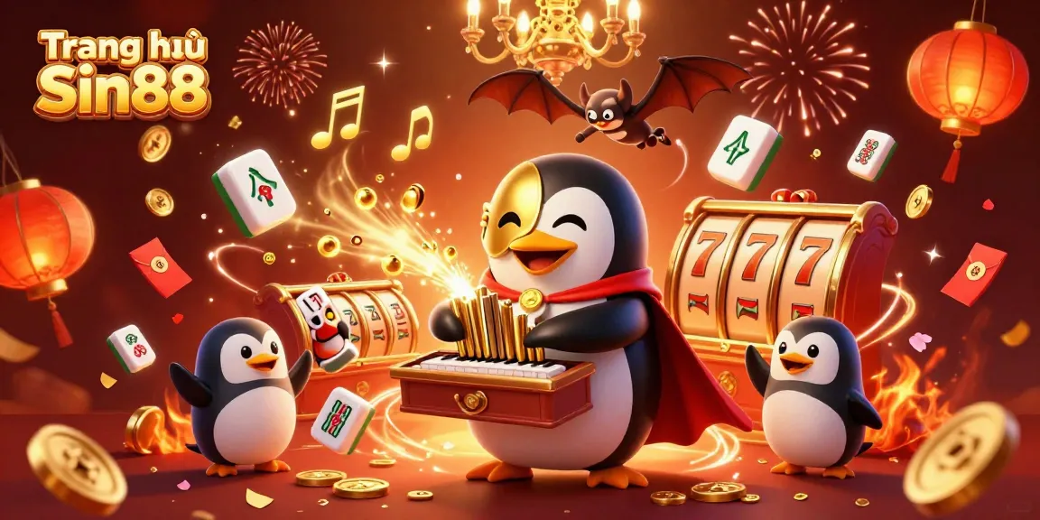 Engage in excitement at Trang chủ Sin88, with golden coins and dynamic casino themes.