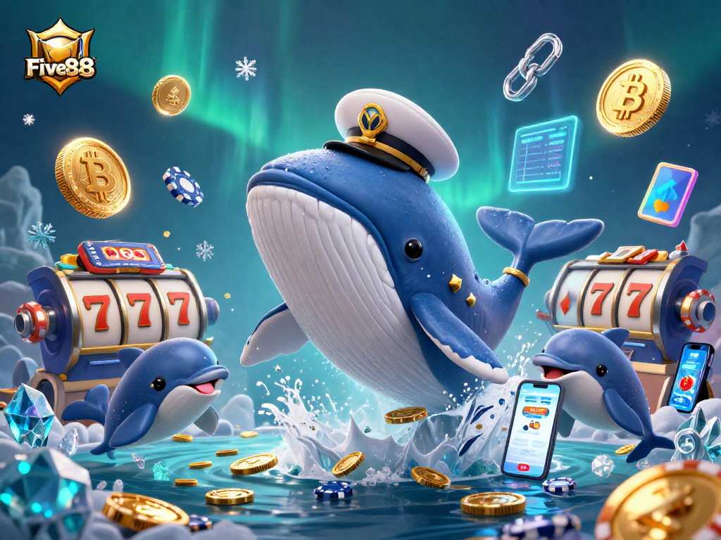 Engage in thrilling gameplay at Five 88 with dynamic slot elements and vibrant sea creatures.