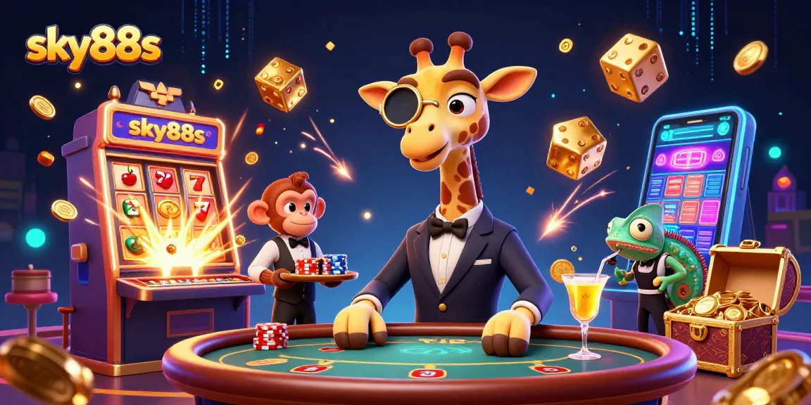 Experience thrilling moments at sky88s with high-roller giraffe and dynamic casino elements.
