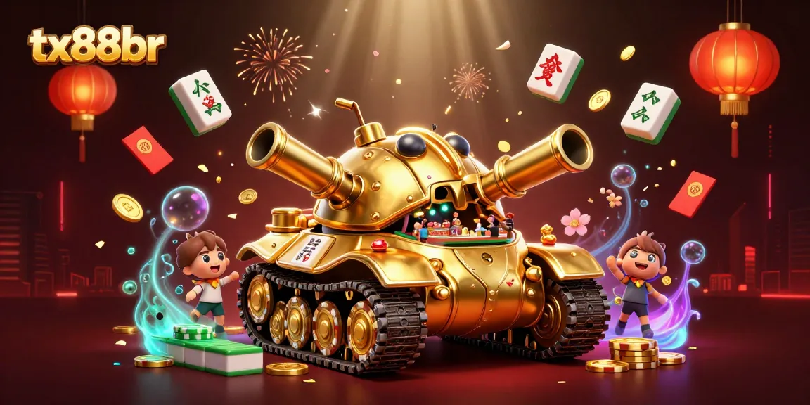 Experience the thrill of tx88br's dynamic casino scene with a golden beetle tank revealing a miniature casino.
