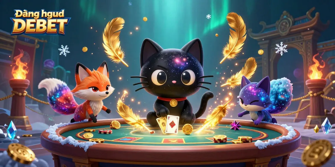 Engage in thrilling betting with Đăng nhập DEBET at a vibrant cosmic casino table.