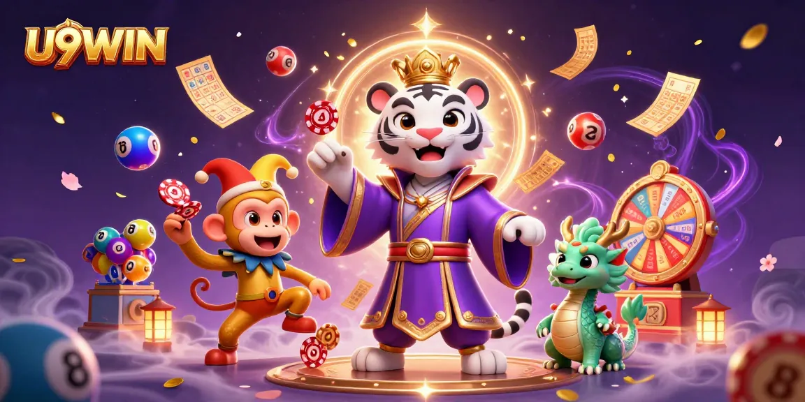 Engage with exciting lottery dynamics at U9WIN featuring lively characters and vibrant game elements.
