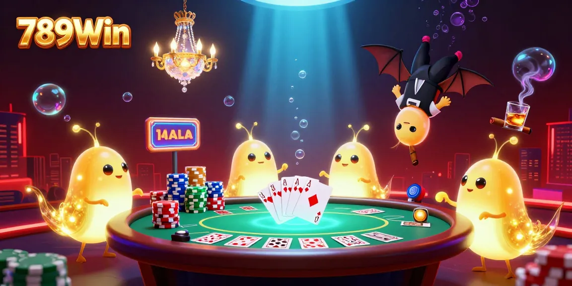 Experience thrilling gameplay at 789Win with dynamic casino action, featuring poker and vibrant lights.