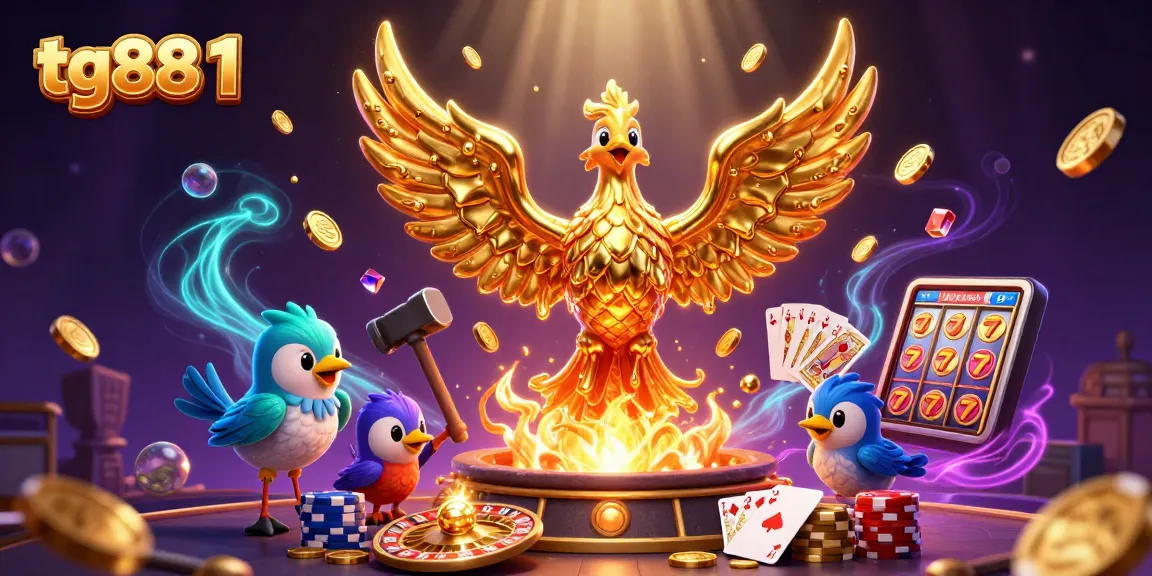 Experience winning thrills at tg88 1 with vibrant 3D casino elements and golden rewards.