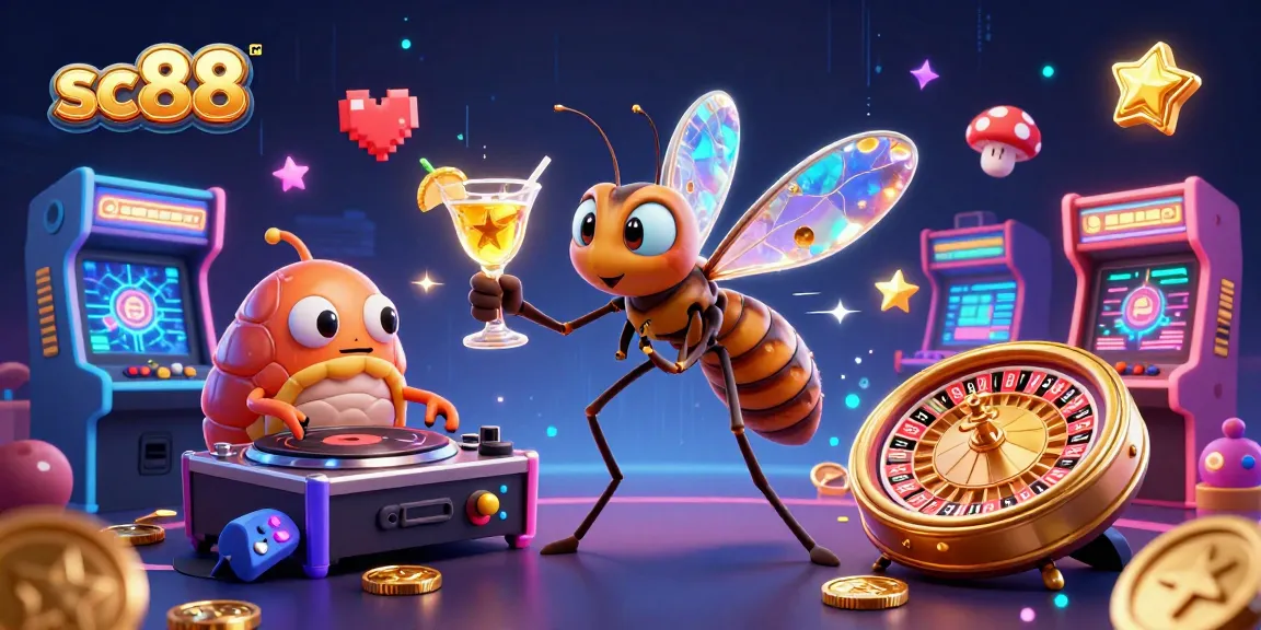 Play exciting casino games at sc88, featuring a dynamic scene of unique characters and vibrant game elements.
