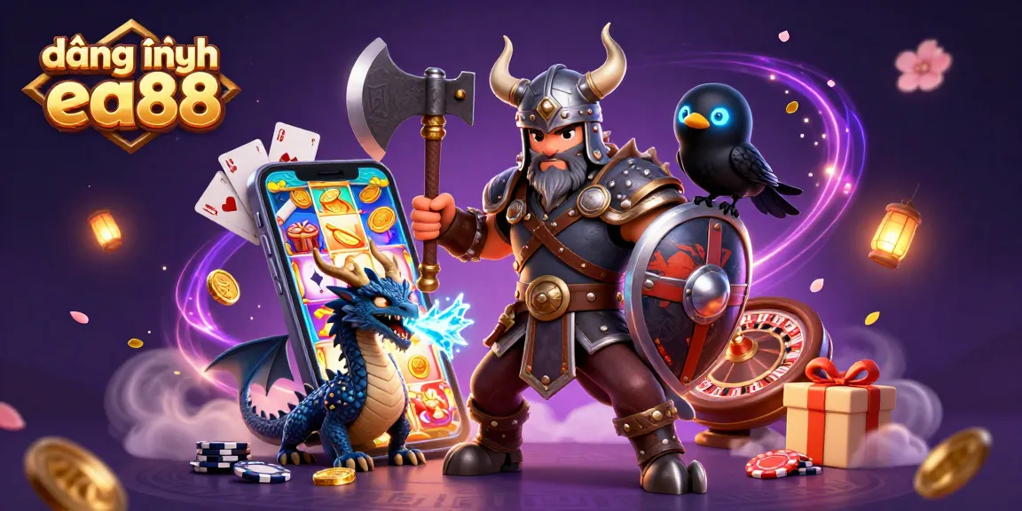 Experience exciting gaming action with đăng nhập ea88 in a vibrant, engaging 3D casino scene.