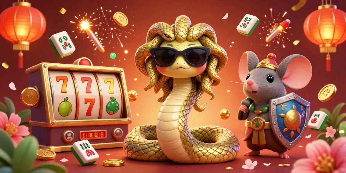 Engage in thrilling gameplay with dabet8 amidst a lively casino scene featuring Medusa, warrior mouse, and vibrant slot elements.