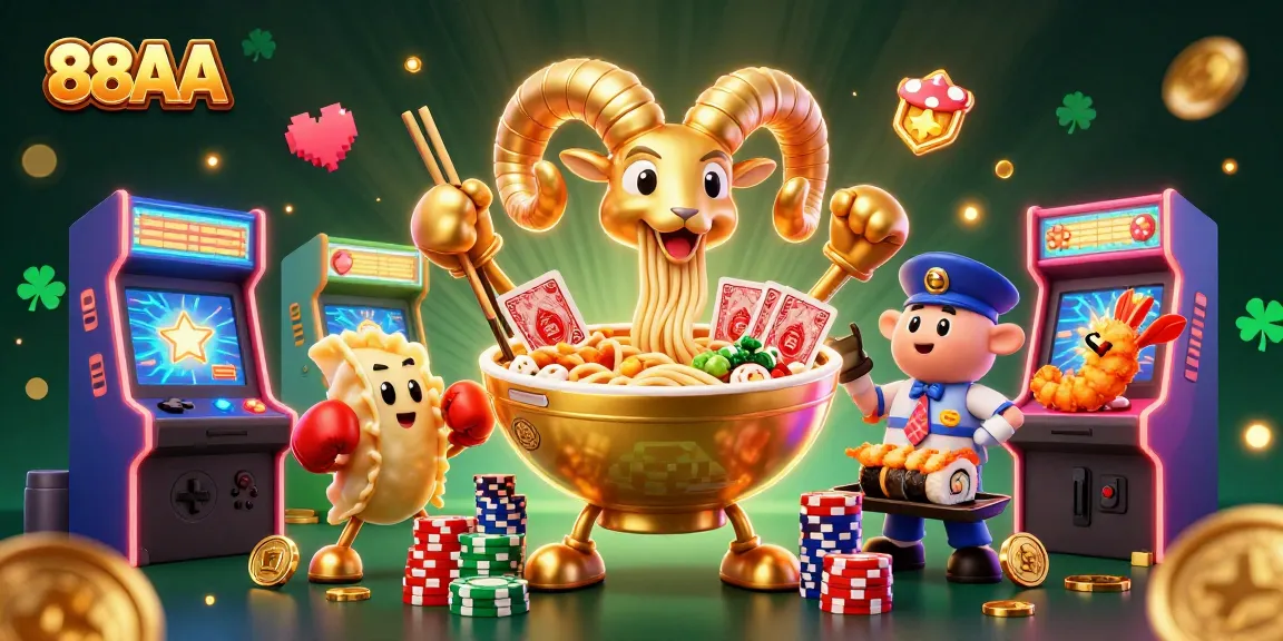 Experience thrilling casino action with 88AA, featuring vibrant game elements and characters!