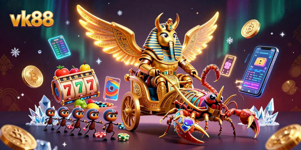 Experience thrilling gameplay at vk88 casino with vibrant slot reels and dynamic characters.
