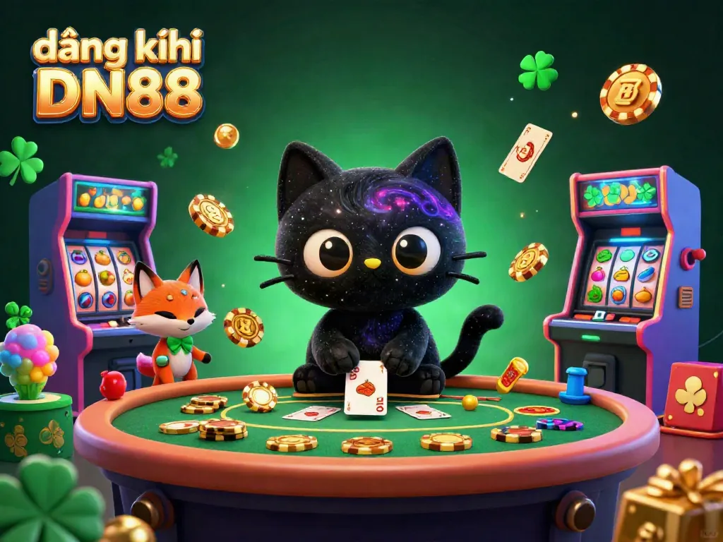 Experience the thrill of đăng ký DN88 with an enchanting cosmic casino scene featuring delightful characters.