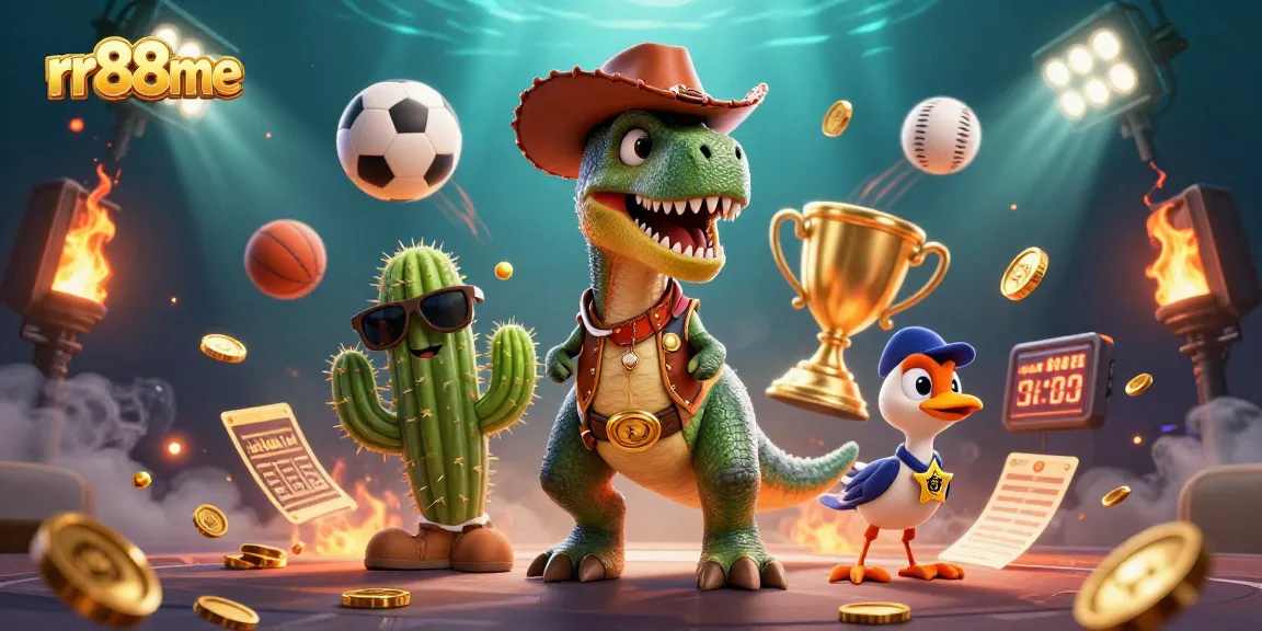 Bet on exciting adventures at rr88me with a vibrant 3D casino scene filled with action!