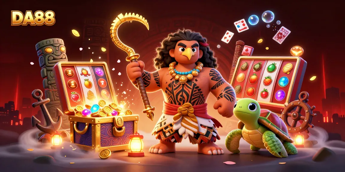 Engage with DA88's thrilling slot gameplay, featuring vibrant reels and treasures!