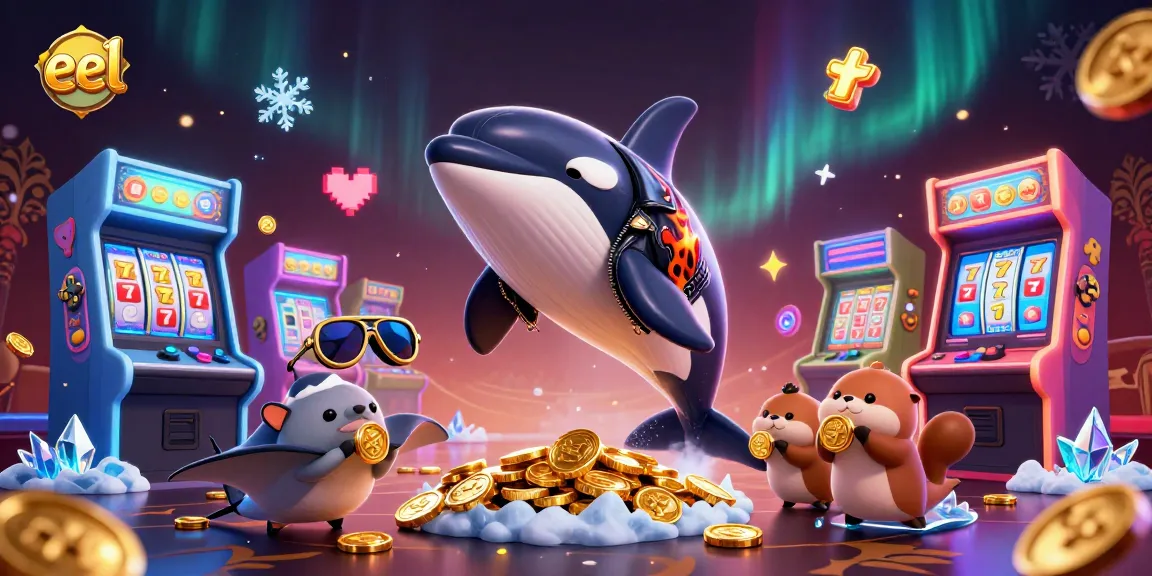 Experience the thrill of eel-themed gaming with unique characters and vibrant casino elements.