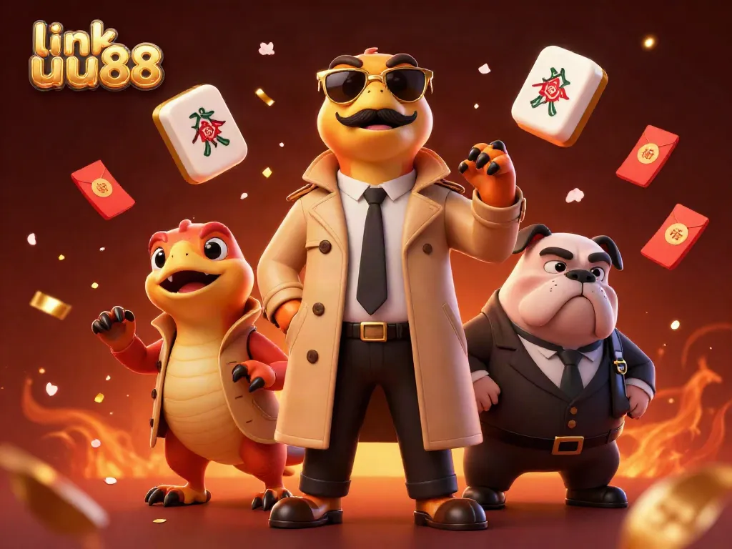 Engage with the vibrant atmosphere of the link uu88 VIP casino scene showcasing three raptors in disguise.