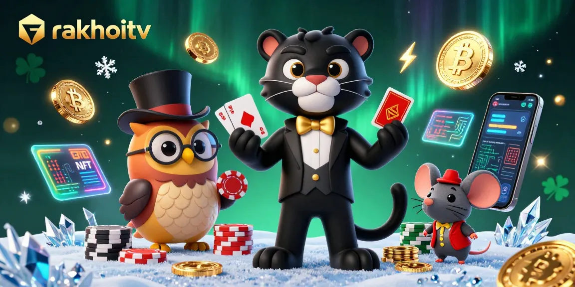 Experience excitement with RakhoiTV watching high-stakes poker played by a tuxedo-clad panther.
