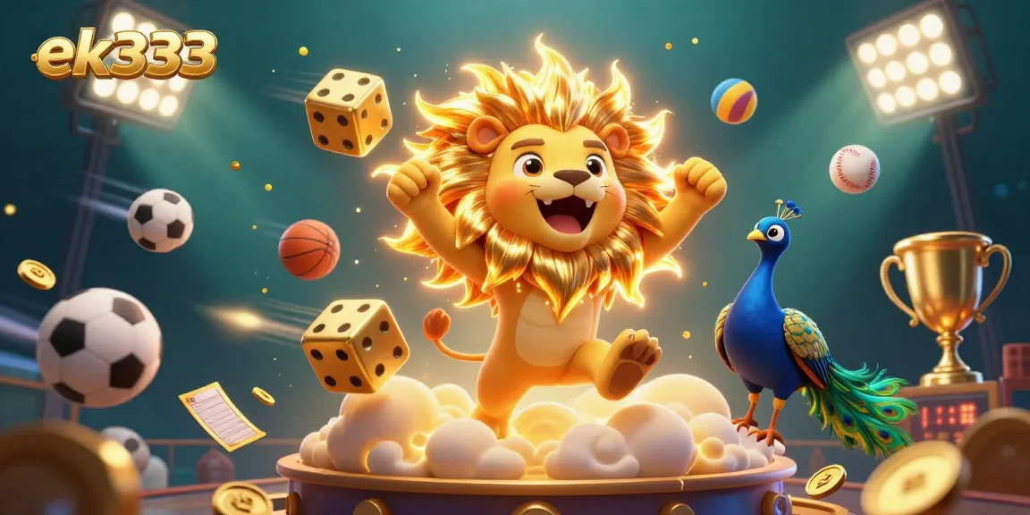 Engage with ek333's thrilling casino universe featuring dynamic 3D characters and vibrant sports elements.