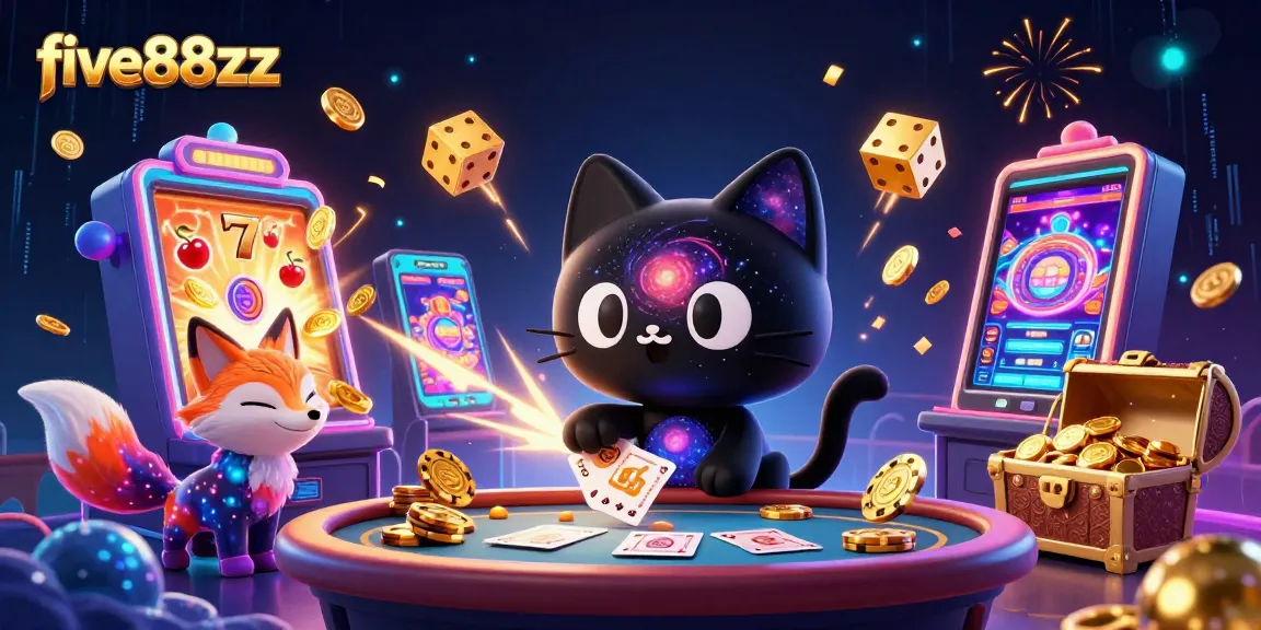Engage with thrilling casino action featuring five88zz in a cosmic setting with vibrant elements.