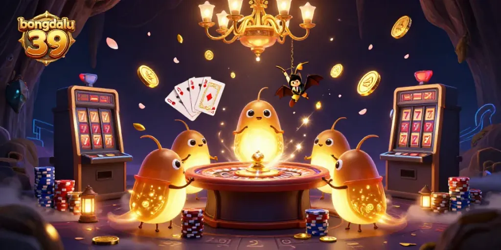 Experience the vibrant world of bongdalu 39 with glowworms lighting the casino, showcasing thrilling gaming elements.