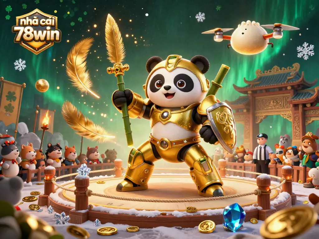 Engage in thrilling gameplay at nhà cái 78win with immersive 3D illustrations of unique characters and a vibrant betting arena.