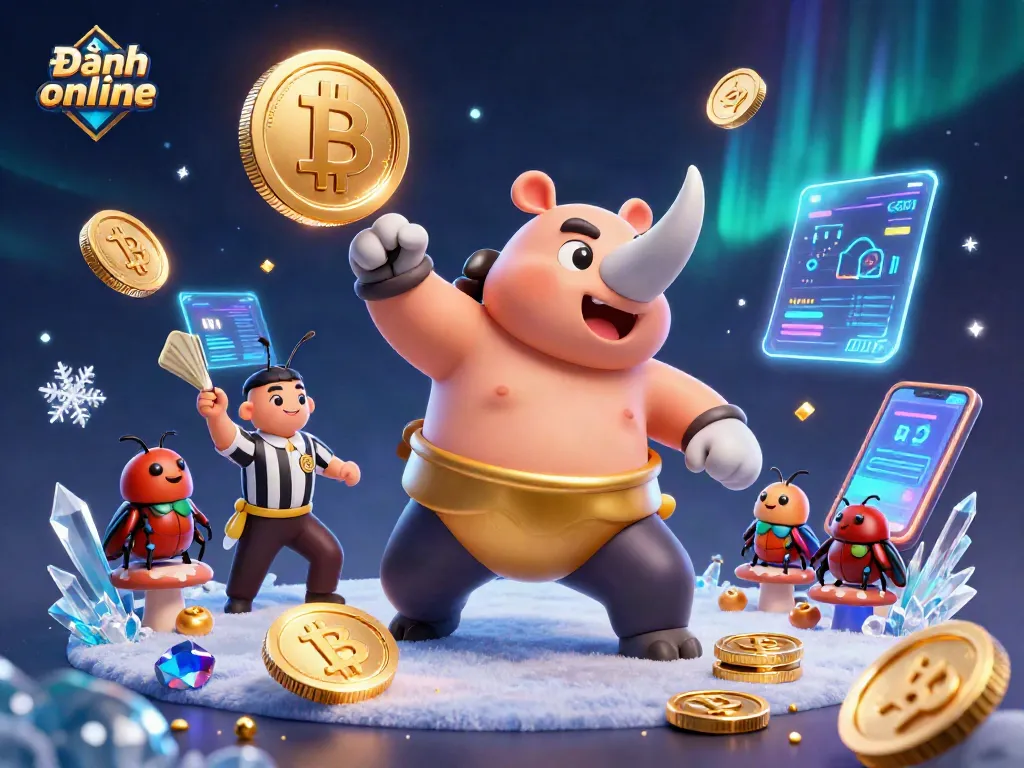 Engage in Đánh đề online with vibrant characters and crypto-themed elements showcasing betting excitement.