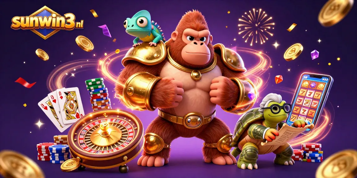Engage in thrilling gameplay at sunwin3 nl with a vibrant illustration of exciting casino action.