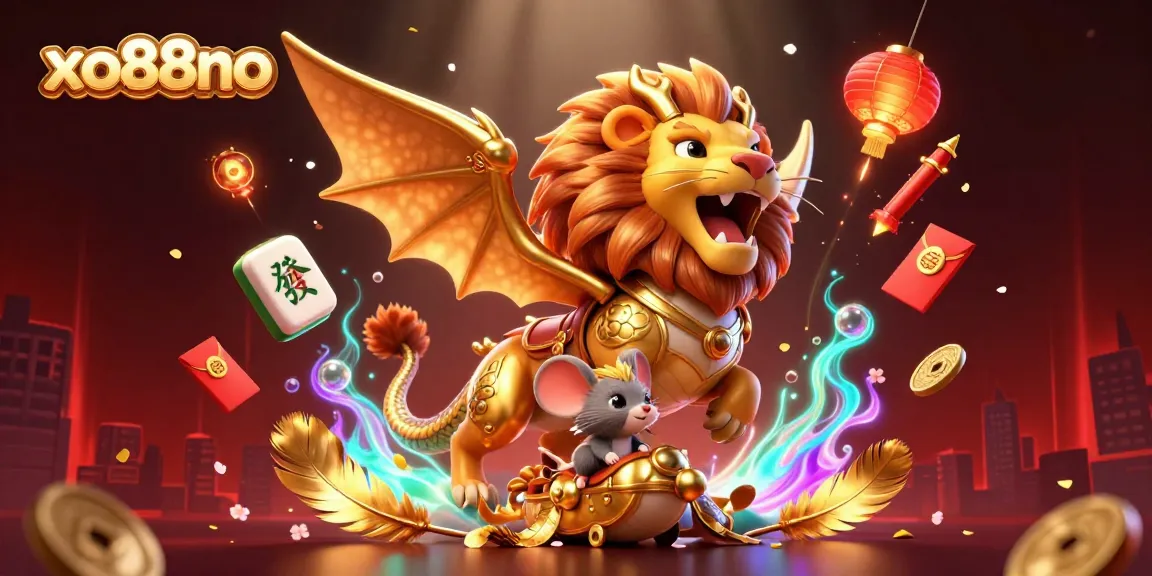 Engage with the thrilling xo88no casino experience featuring a majestic chimera creature and vibrant gaming elements.