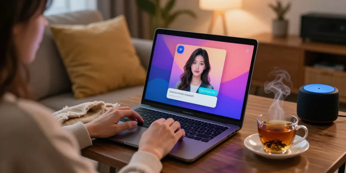Engaging NSFW AI chat experience in a cozy living room.