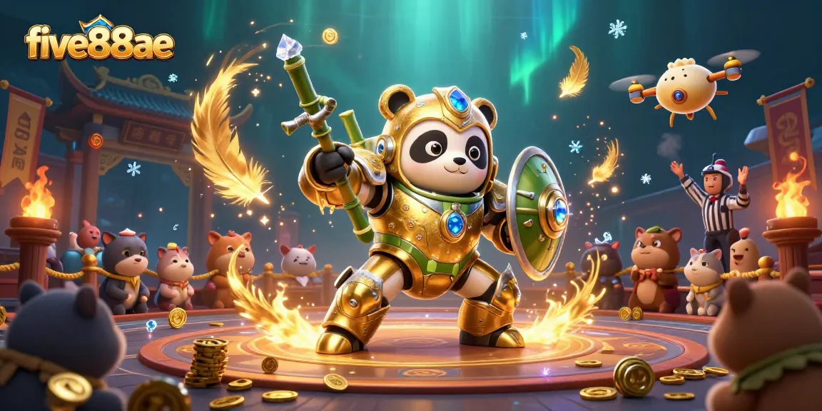 Experience the thrill of gaming at five88ae in a vibrant 3D casino scene with excitement and visual energy.