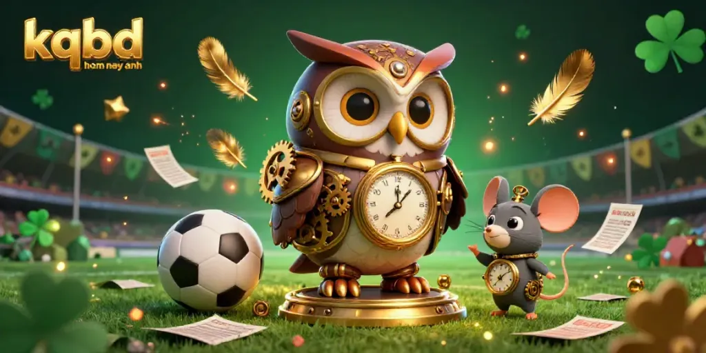 Engage with live sports action at kqbd hom nay anh, featuring a time-traveler owl and betting atmosphere.