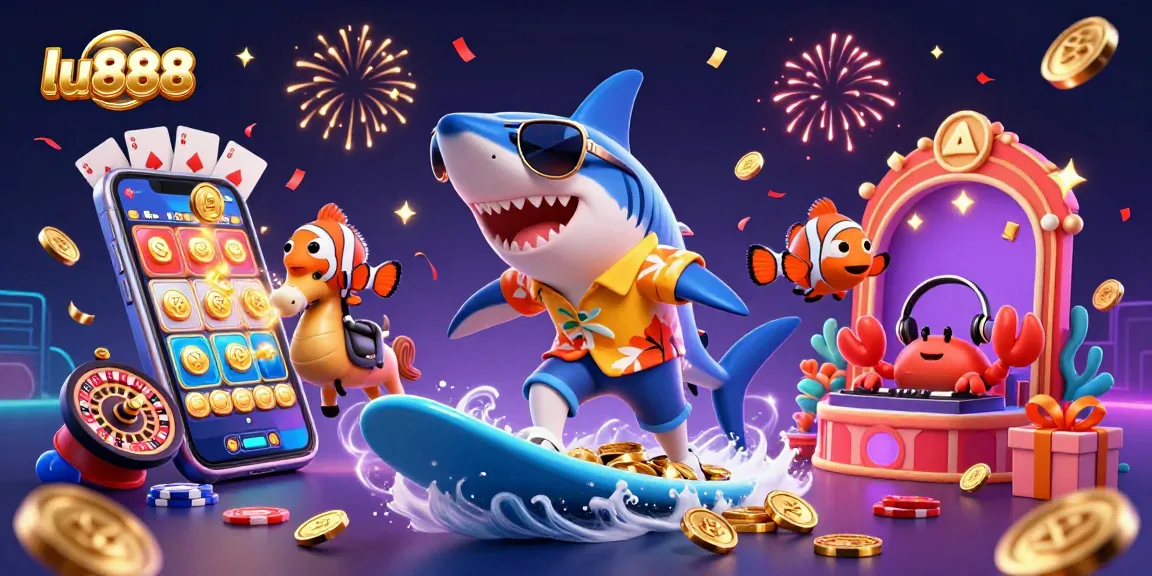 Engage with thrilling slots and casino games at lu888 featuring vibrant characters and dynamic scenes.