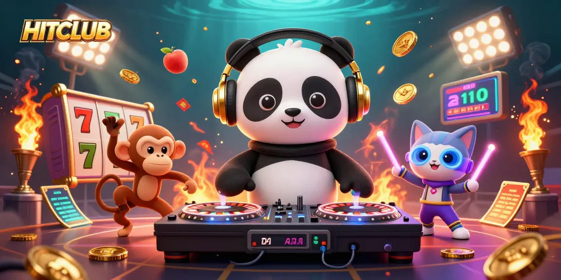 Experience the thrill of HITCLUB with vibrant characters and dynamic casino elements.